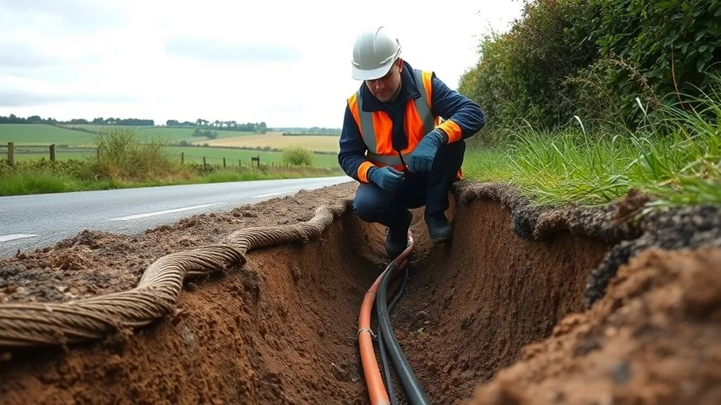 Underground Cable Installation in Sidcup | Buried Power & Data Lines